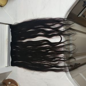 9 - DARK BROWNISH/BLACK - 24 inch - Clip In Hair Extensions - Remy